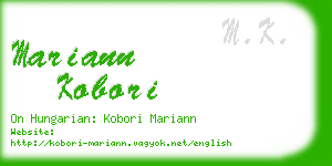 mariann kobori business card